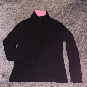Black Turtle Neck Sweater w/ Half Zipper